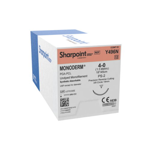 Picture of Sharpoint Monoderm Absorbable 4-0 13mm Precision RC 45cm P-3 Violet