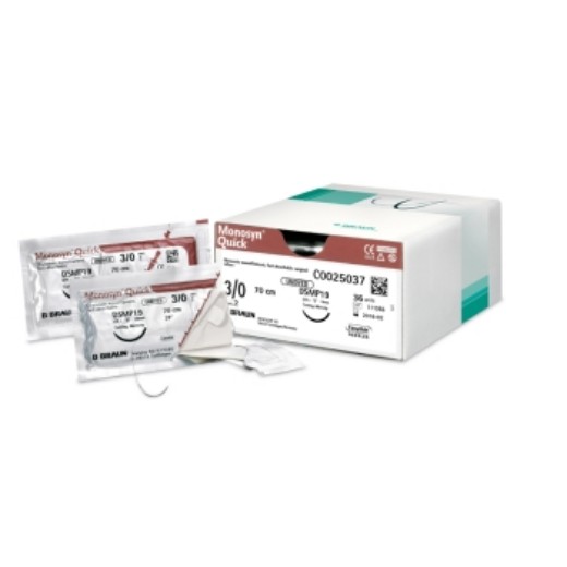 Picture of Monosyn Quick Undyed 5-0 16mm 45cm Suture