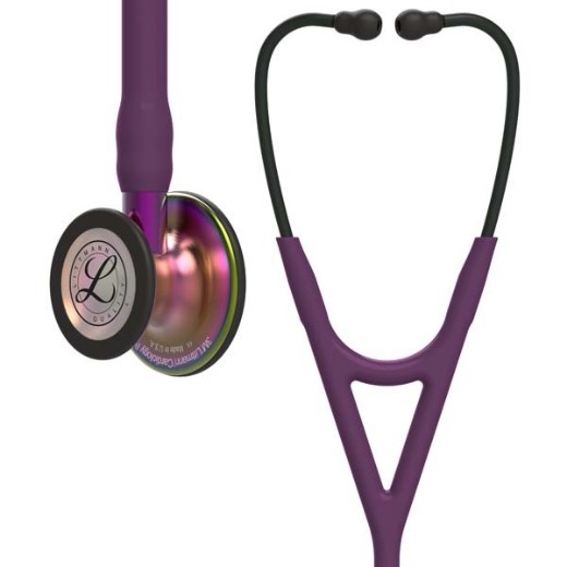 Picture of 3M Littmann 3M6205 Cardiology IV Stethoscope - Special Edition Rainbow Chestpiece; Plum Tube; Violet Stem; Black Headset