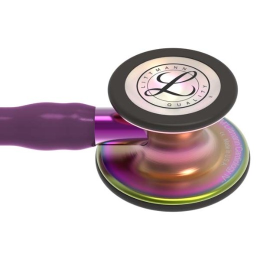 Picture of 3M Littmann 3M6205 Cardiology IV Stethoscope - Special Edition Rainbow Chestpiece; Plum Tube; Violet Stem; Black Headset