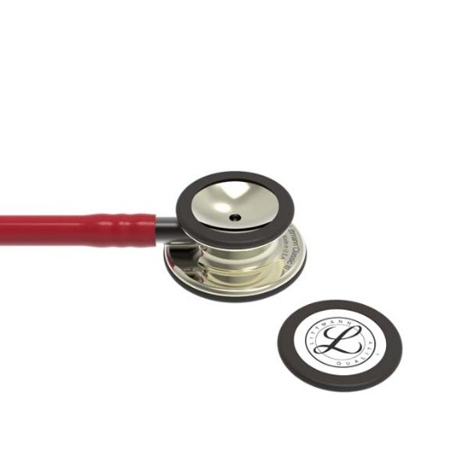 Picture of 3M Littmann 5864 Classic III Stethoscope - High-Polish Champagne Chestpiece; Burgundy Tube; Smoke Stem And Headset