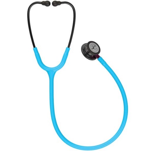 Picture of 3M Littmann 5872 Classic III Stethoscope - Special Edition Smoke Chestpiece; Turquoise Tube; Pink Stem; Smoke Headset