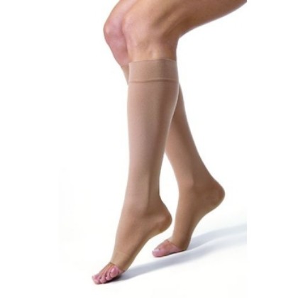 Picture of Jobst Relief Knee High Compression Socks Open Toe Large Full Calf 20-30mmhg