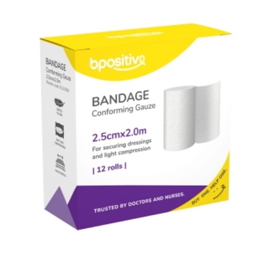 Picture of Bpositive  Bandage Conforming Gauze 2.5cm X 2m