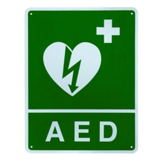 Picture of AED Defibrillator Wall Sign Flat