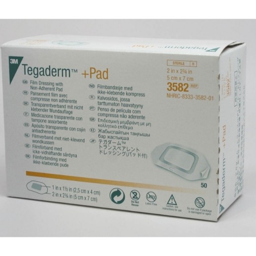 Picture of 3M Tegaderm + Pad Film Island Dressing Waterproof With Non-Adherent Pad 5 X 7cm