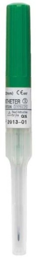 Picture of Surflo IV Catheters 18G X 32mm Green