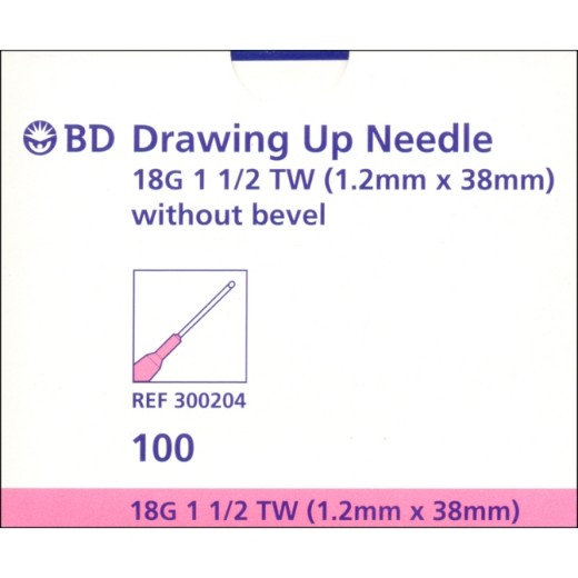 Picture of Needle Drawing Up 18g X 1.5" (38mm) Blunt