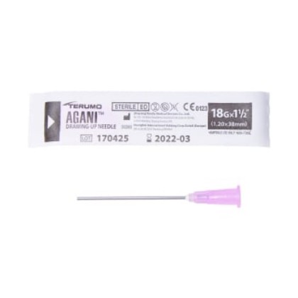 Picture of Agani Hypodermic Needles 18G X 38mm Drawing Up Blunt