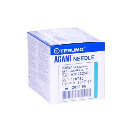 Picture of Agani Hypodermic Needles 23G X 25mm Blue