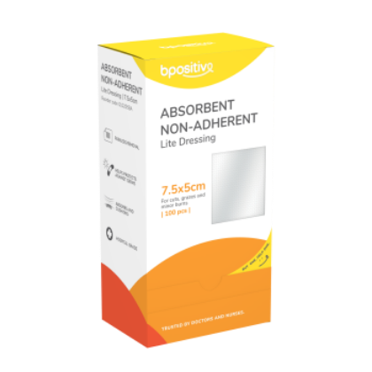Picture of Bpositive Lite Non Adhesive Absorbent Dressing 7.5 X 5cm