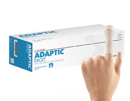Picture of Adaptic Digit Large Non-Adhesive Dressing Finger 3cm