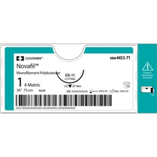 Picture of Novafil 5-0 SBE-3 16mm 45cm Blue Suture