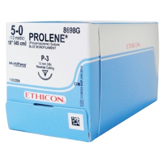Picture of Prolene 5-0 16mm PC-3 45cm Blue Suture