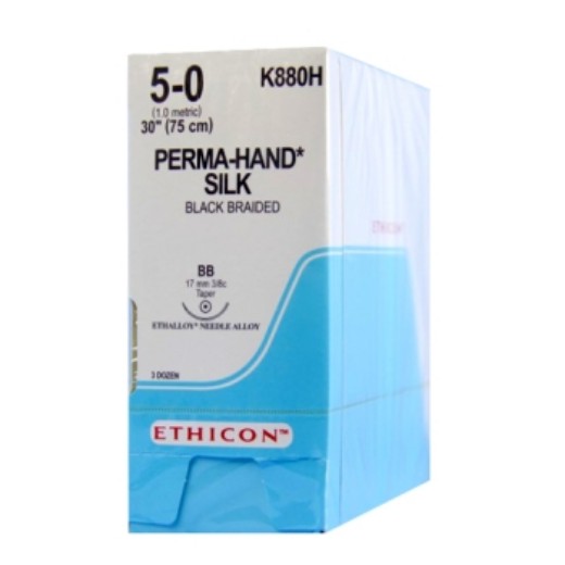 Picture of Silk Black 5-0 BB 75cm
