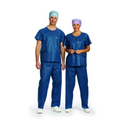 Picture of BARRIER Surgical Scrub Pants Blue Small Single Use