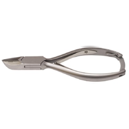 Picture of Nail Nipper Curved Jaw Box-Joint Plain Handle With Lock Double Spring Satin Finish 14Cm T.C