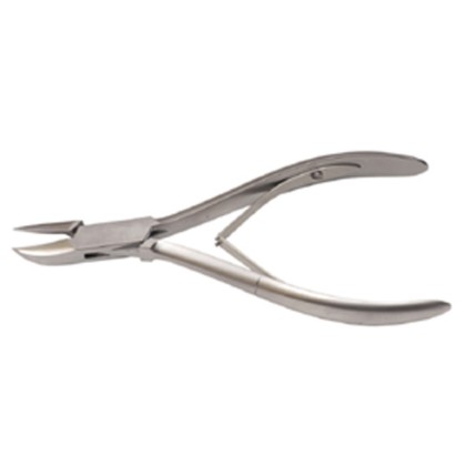 Picture of Ingrown Nail Nipper Curved Jaw Box-Joint Double Springed Plain Handle Satin Finish 13Cm