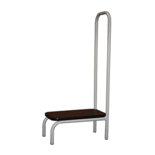 Picture of Step Up Stool Powder Coated With Handrail Black