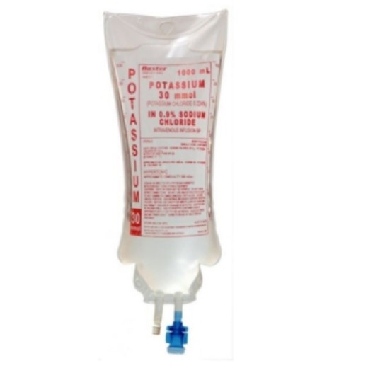 Picture of Potassium Chloride IV 100ml 20mmol Sodium Chloride 0.9%  CTN 12