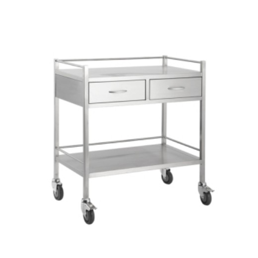 Picture of Trolley Stainless Steel - 2 Drawer Side By Side - 80 X 50 X 90cm