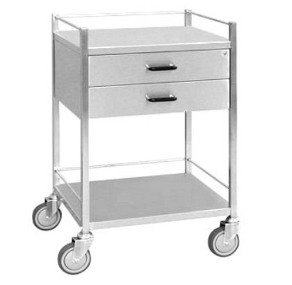 Picture of Trolley Stainless Steel 2 Drawer 60x50x90cm