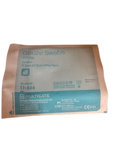 Picture of Multigate Gauze Squares 7.5 X 7.5cm Pack Of 5 Sterile