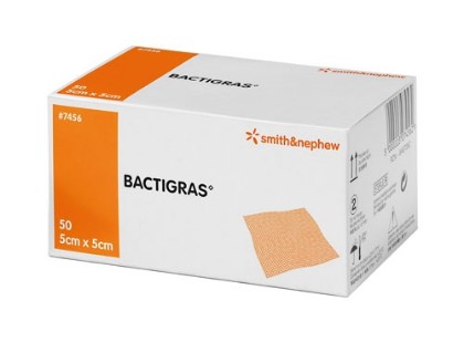 Picture of BACTIGRAS Medicated Paraffin Gauze Dressing 5 X 5cm