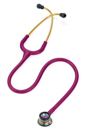 Picture of 3M Littmann Classic II Infant Stethoscope - Raspberry Tube; Rainbow Finish