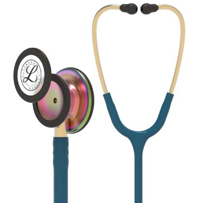 Picture of 3M Littmann 5807 Classic III Stethoscope - Special Edition Rainbow Chestpiece; Caribbean Tube; Brass Stem And Headset