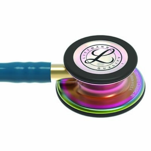 Picture of 3M Littmann 5807 Classic III Stethoscope - Special Edition Rainbow Chestpiece; Caribbean Tube; Brass Stem And Headset
