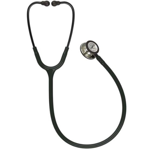 Picture of 3M Littmann 5861 Classic III Stethoscope - High-Polish Champagne Chestpiece; Black Tube; Smoke Stem And Headset