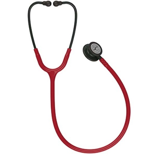 Picture of 3M Littmann 5868 Classic III Stethoscope - Special Edition Black Chestpiece; Burgundy Tube; Black Stem And Headset