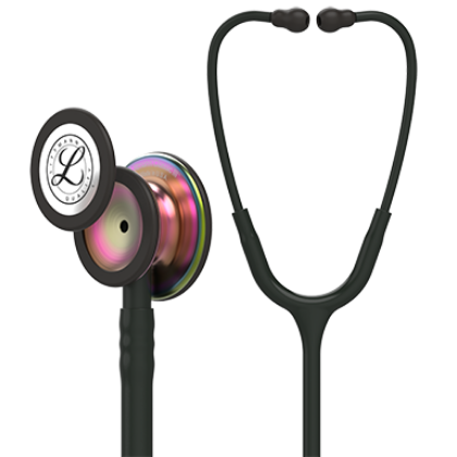 Picture of 3M Littmann 5870 Classic III Stethoscope - Special Edition Rainbow Chestpiece; Black Tube; Smoke Stem And Headset