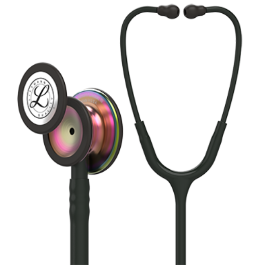 Picture of 3M Littmann 5870 Classic III Stethoscope - Special Edition Rainbow Chestpiece; Black Tube; Smoke Stem And Headset