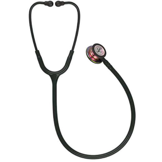 Picture of 3M Littmann 5870 Classic III Stethoscope - Special Edition Rainbow Chestpiece; Black Tube; Smoke Stem And Headset