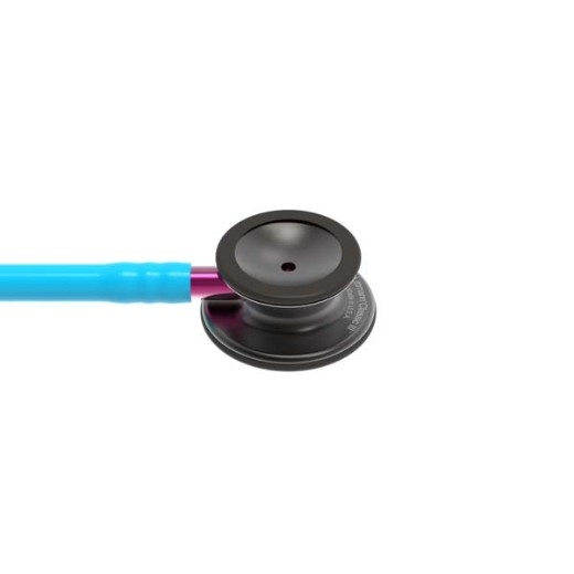 Picture of 3M Littmann 5872 Classic III Stethoscope - Special Edition Smoke Chestpiece; Turquoise Tube; Pink Stem; Smoke Headset