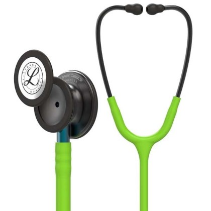 Picture of 3M Littmann 5875 Classic III Stethoscope - Special Edition Smoke Chestpiece; Lime Green Tube; Blue Stem; Smoke Headset