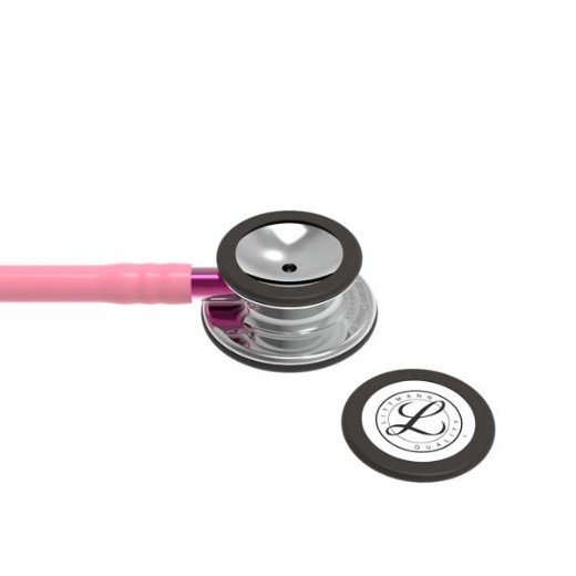Picture of 3M Littmann 5962 Classic III Stethoscope - High-Polish Mirror Chestpiece; Pearl Pink Tube; Pink Stem; Smoke Headset