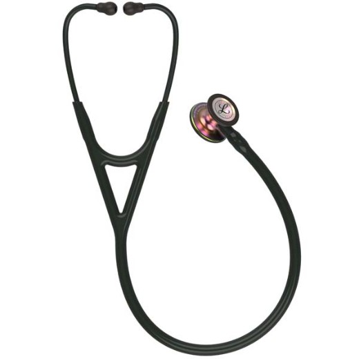 Picture of 3M Littmann 6165 Cardiology IV Stethoscope - Special Edition Rainbow Chestpiece; Black Tube Stem And Headset