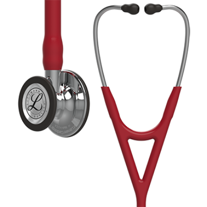 Picture of 3M Littmann 6170 Cardiology IV Stethoscope - High-Polish Mirror Chestpiece; Burgundy Tube; Mirror Stem; Stainless Headset