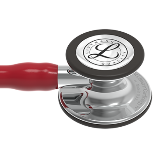 Picture of 3M Littmann 6170 Cardiology IV Stethoscope - High-Polish Mirror Chestpiece; Burgundy Tube; Mirror Stem; Stainless Headset