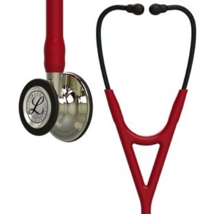 Picture of 3M Littmann 6176 Cardiology IV Stethoscope - High-Polish Champagne Chestpiece; Burgundy Tube; Champagne Stem; Smoke Headset