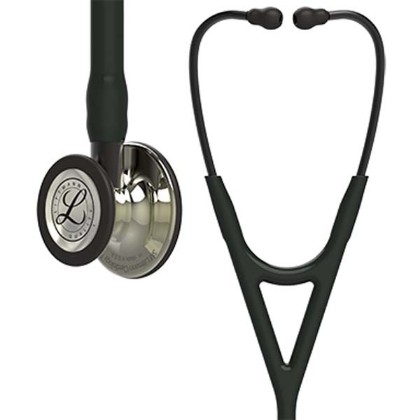Picture of 3M Littmann 6179 Cardiology IV Stethoscope - High-Polish Champagne Chestpiece; Black Tube; Smoke Stem And Headset