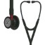Picture of 3M Littmann 6200 Cardiology IV Stethoscope - Special Edition Black Chestpiece Tube And Headset; Red Stem
