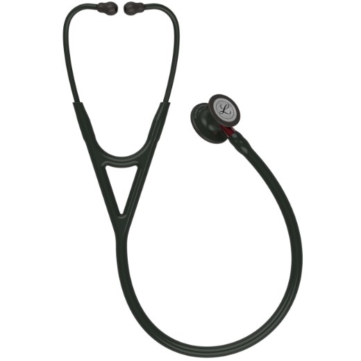 Picture of 3M Littmann 6200 Cardiology IV Stethoscope - Special Edition Black Chestpiece Tube And Headset; Red Stem