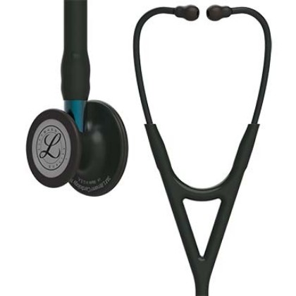 Picture of 3M Littmann 6201 Cardiology IV Stethoscope - Special Edition Black Chestpiece Tube And Headset; Blue Stem