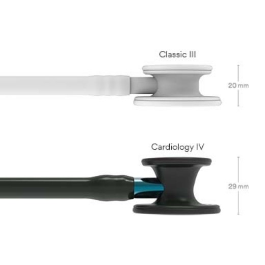 Picture of 3M Littmann 6201 Cardiology IV Stethoscope - Special Edition Black Chestpiece Tube And Headset; Blue Stem