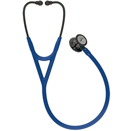 Picture of 3M Littmann 6202 Cardiology IV Stethoscope - High-Polish Smoke Chestpiece; Navy Blue Tube; Blue Stem; Black Headset