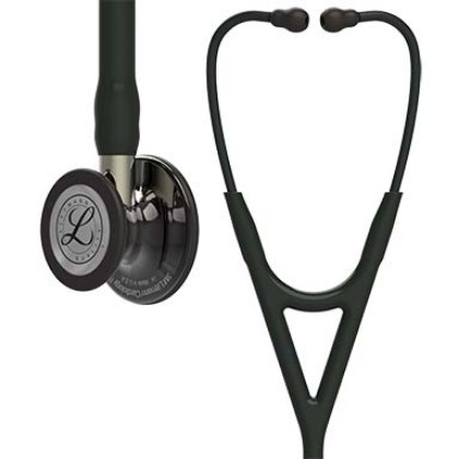 Picture of 3M Littmann 6204 Cardiology IV Stethoscope - High-Polish Smoke Chestpiece; Black Tube; Champagne Stem; Black Headset